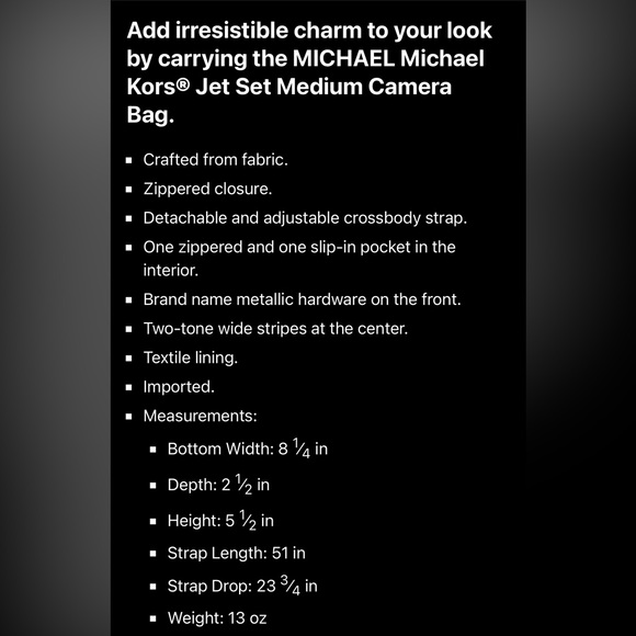 Michael Kors Jet set camera bag - Picture 9 of 9